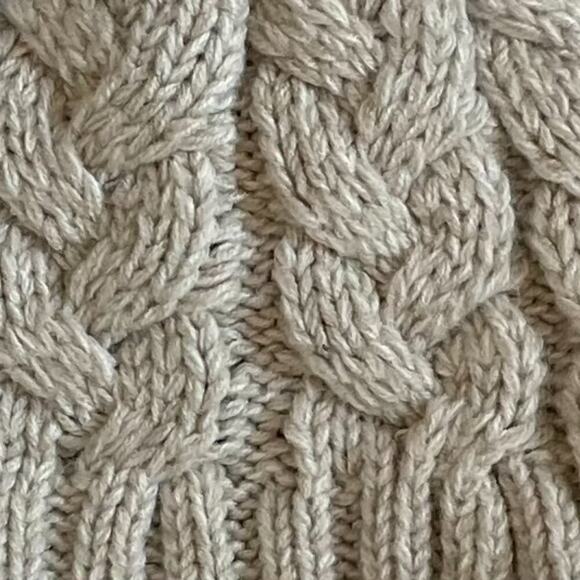 Under Armour Ivory/Cream/Neutral Halftime Cable Knit Beanie/Hat Fleece Lined - Picture 3 of 7